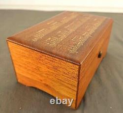 Vtg Reuge Great Composers Series Paderewski'Menuet' Swiss Solid Wood Music Box