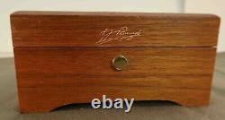 Vtg Reuge Great Composers Series Paderewski'Menuet' Swiss Solid Wood Music Box