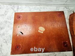 Vtg Side Table Wood Jewelry/music Box -music Box Made In Japan