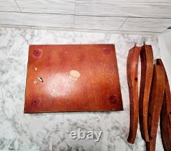 Vtg Side Table Wood Jewelry/music Box -music Box Made In Japan