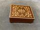 Vtg Swiss Reuge Lacquered Wood Jewelry Music Box Scrolling Design Love Story