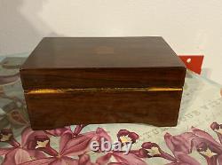 Vtg Thorens Music Box 2 Tune Works Wood