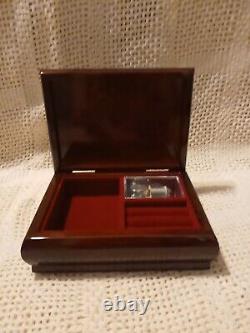 Vtg. Uniq The Dance Class Lacquered Wood Music Box W Graphic Tile, Tune Swan Lake