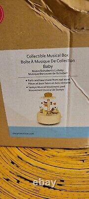 WOODERFUL LIFE WOOD MUSIC BOX Congratulations On The Little One Baby Gift Rare