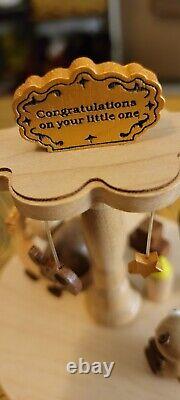 WOODERFUL LIFE WOOD MUSIC BOX Congratulations On The Little One Baby Gift Rare