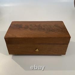 WORKS! Vintage Reuge Sainte-Croix Wind Up Wood Music Box Switzerland 2/50