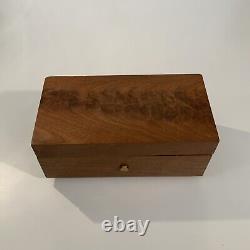 WORKS! Vintage Reuge Sainte-Croix Wind Up Wood Music Box Switzerland 2/50