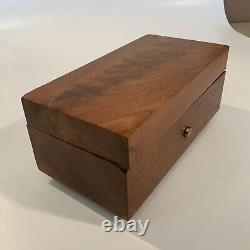 WORKS! Vintage Reuge Sainte-Croix Wind Up Wood Music Box Switzerland 2/50