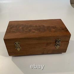 WORKS! Vintage Reuge Sainte-Croix Wind Up Wood Music Box Switzerland 2/50