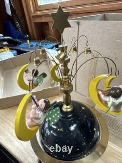 Wendt and Kuhn Angel Globe Music Box Erzgebirge Wood Germany