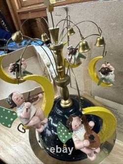 Wendt and Kuhn Angel Globe Music Box Erzgebirge Wood Germany