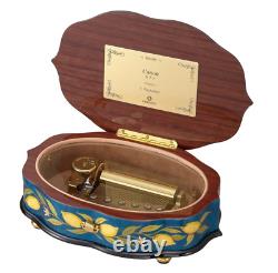 When You Wish Upon a Star-Pinocchio- 50 Note Music Box Italian Inlaid Oval Blue