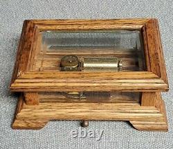 Wood Beveled Glass San Francisco Music Box Co. 36 Note 1989 Reuge Swiss Movement