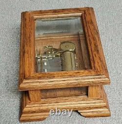 Wood Beveled Glass San Francisco Music Box Co. 36 Note 1989 Reuge Swiss Movement