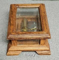 Wood Beveled Glass San Francisco Music Box Co. 36 Note 1989 Reuge Swiss Movement