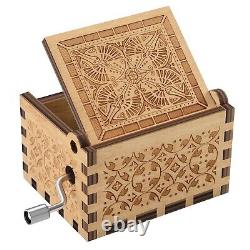 Wood Music Boxes, Laser Engraved Vintage Wooden Musical Box For special occasion