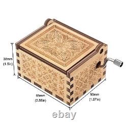 Wood Music Boxes, Laser Engraved Vintage Wooden Musical Box For special occasion