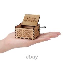 Wood Music Boxes, Laser Engraved Vintage Wooden Musical Box For special occasion