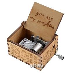 Wood Music Boxes, Laser Engraved Vintage Wooden Musical Box For special occasion