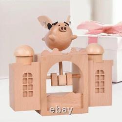 Wooden Music Box Kids Wooden Toy Lovely Desk Decor Ornament Children's Gift