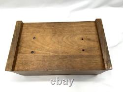 Wooden Music Box Metal Song Disc Player Thorens Switerzland Works