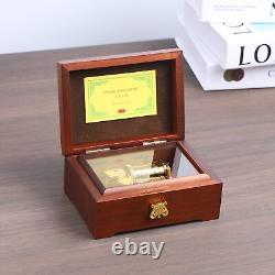 Wooden Music Box with 30 Note Metal Movement Mechanism Musical Box Gift for H