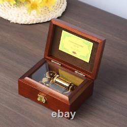 Wooden Music Box with 30 Note Metal Movement Mechanism Musical Box Gift for H