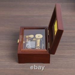 Wooden Music Box with 30 Note Metal Movement Mechanism Musical Box Gift for H