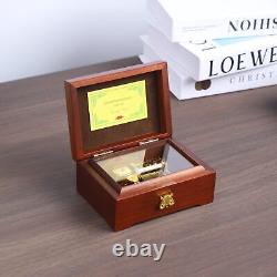 Wooden Music Box with 30 Note Metal Movement Mechanism Musical Box Gift for H