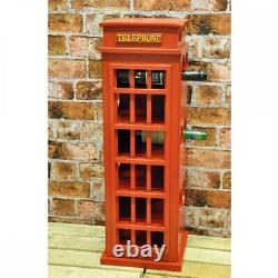Wooden Telephone Box Wine Rack 77 cm