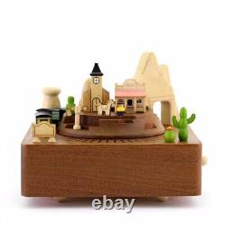 Wooderful life Train Western 71179 Music Box Wooderful life Wooden Music Box