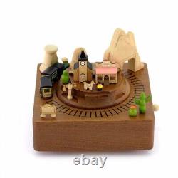 Wooderful life Train Western 71179 Music Box Wooderful life Wooden Music Box