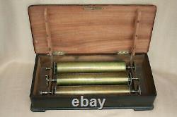 X 3 Boxed Large Antique Music Box Cylinders