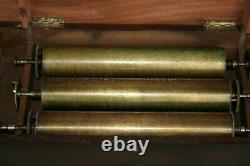 X 3 Boxed Large Antique Music Box Cylinders